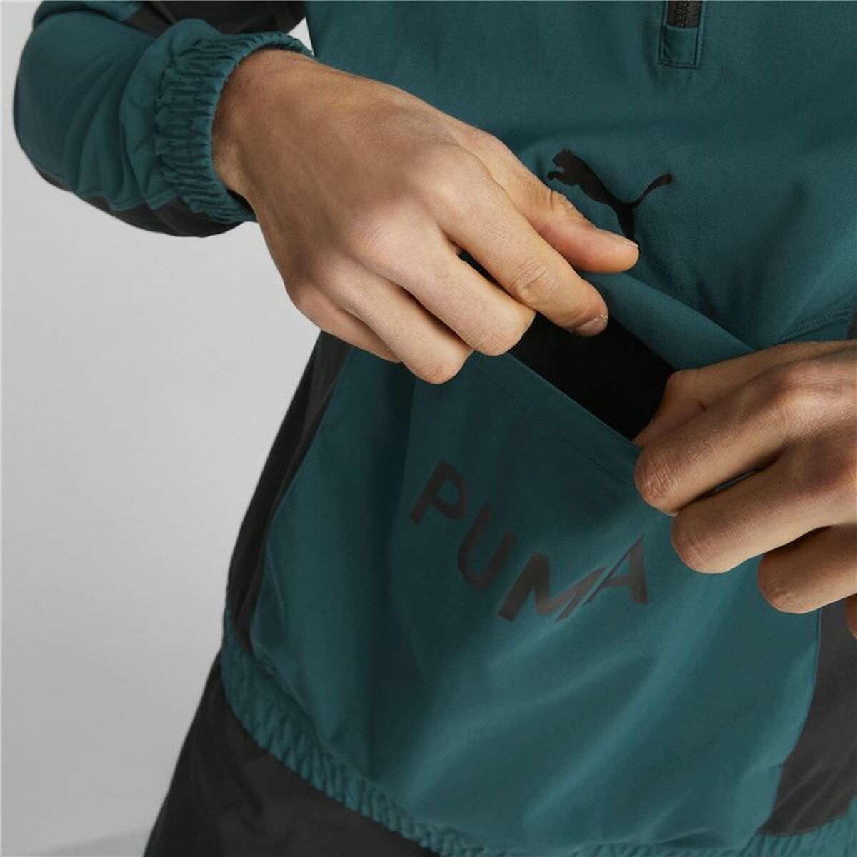 Sweaters uten Hette til Menn Puma Fit Woven Training Grønn